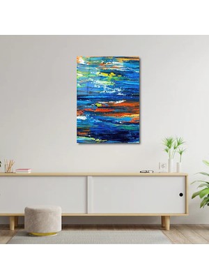 Art of Wall Artofwalldesign ''soyut Doku Mavi '' Cam Tablo Uv