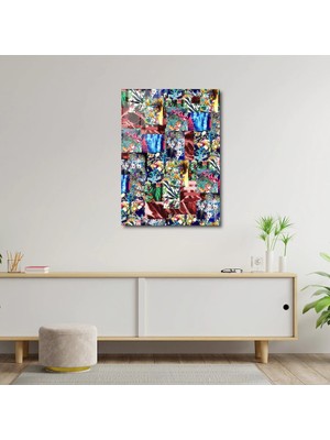 Art of Wall Artofwalldesign ''dikişsiz Renkli Soyut'' Cam Tablo Uv