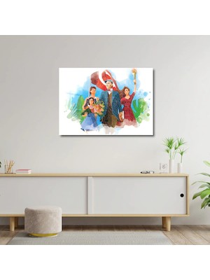 Art of Wall Artofwalldesign ''ilk Cumhurbaşkanı Mustafa Kemal'' Cam Tablo Uv
