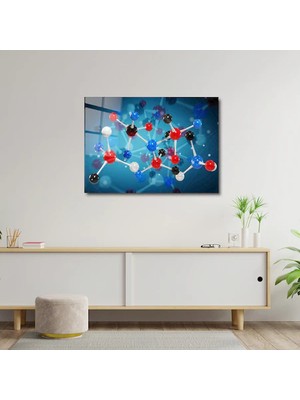 Art of Wall Artofwalldesign ''dijital Molekül'' Cam Tablo Uv