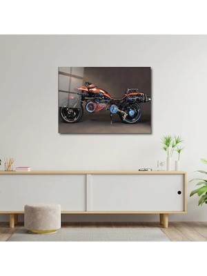 Art of Wall Artofwalldesign ''fütüristik Motosiklet Konsepti'' Cam Tablo Uv