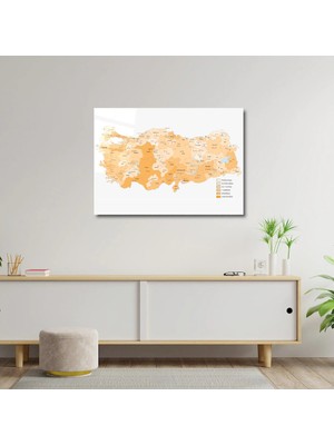 Art of Wall Artofwalldesign ''vektör Nüfus Haritası'' Cam Tablo Uv