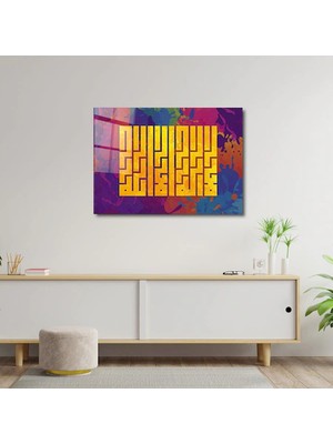 Art of Wall Artofwalldesign ''arapça Hat Ayısı Tanık'' Cam Tablo Uv