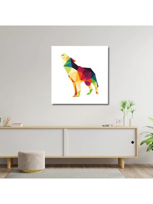 Art of Wall Artofwalldesign ''kurt Renkli Çokgen'' Cam Tablo Uv