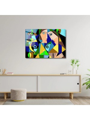 Art of Wall Artofwalldesign ''kübizm Sanat'' Cam Tablo Uv