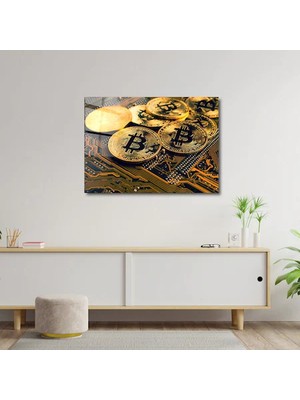 Art of Wall Artofwalldesign ''bitcoin Sembolü'' Cam Tablo Uv
