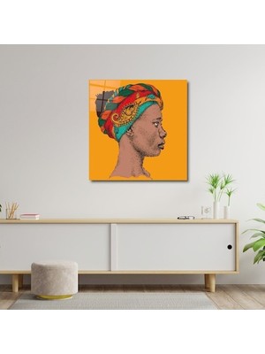 Art of Wall Artofwalldesign ''afrikalı Amerikalı Kız'' Cam Tablo Uv
