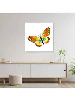 Art of Wall Artofwalldesign ''kırmızı Sarı Kelebek'' Cam Tablo Uv