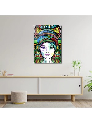 Art of Wall Artofwalldesign ''kadın Vektör'' Cam Tablo Uv