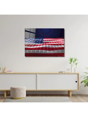 Art of Wall Artofwalldesign ''dijital Çizgiler'' Cam Tablo Uv