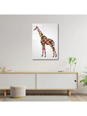 Art of Wall Artofwalldesign ''zürafa Sembolü'' Cam Tablo Uv