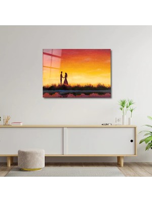 Art of Wall Artofwalldesign ''gün Batımı'' Cam Tablo Uv