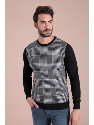 Ferraro Bisiklet Yaka Superfine Yün Kazak - Siyah