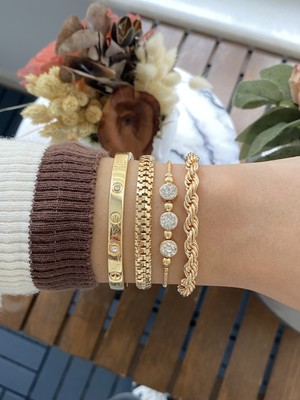 Jackferrero Kadın Altın Kaplama Bileklik 4 Lü  Set