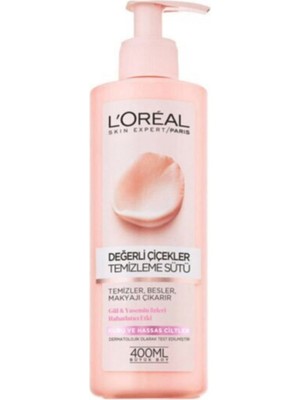 Değerli Çiçekler Kuru ve Hassas Ciltler Için Yüz Temizleme Sütü 400 ml 3600523449347