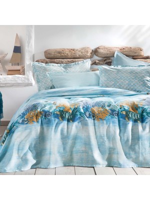 Yataş Bedding Aquamarine Çift Kişilik Pike Takımı - Turkuaz