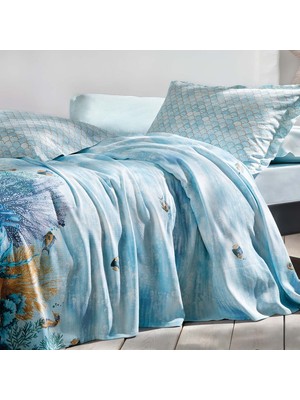 Yataş Bedding Aquamarine Çift Kişilik Pike Takımı - Turkuaz