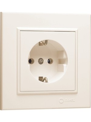 Makel Karea Krem Topraklı Priz