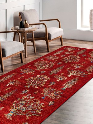 Serteks Iskandinav Kilim Desenli Halı, Dokuma Taban Dekoratif Şönil Halı