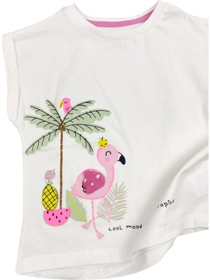 Tuffy Flamingo Kısa Kollu Kız Bebek Tişört