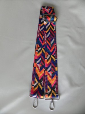 Aklar Çanta Renkli Dokuma Desenli Omuz Çanta Askısı