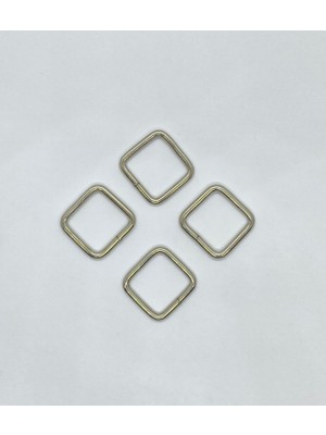 Aklar Çanta 5 Adet Kare Halka Nikel 2CMX3MM
