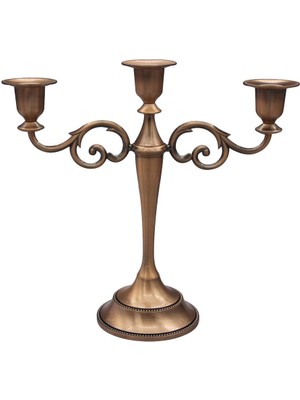 Chasoe Avrupa 3 Arms Candelabra Mumluk Dekorasyon Kahverengi (Yurt Dışından)