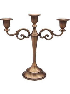 Chasoe Avrupa 3 Arms Candelabra Mumluk Dekorasyon Kahverengi (Yurt Dışından)