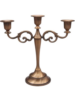 Chasoe Avrupa 3 Arms Candelabra Mumluk Dekorasyon Kahverengi (Yurt Dışından)