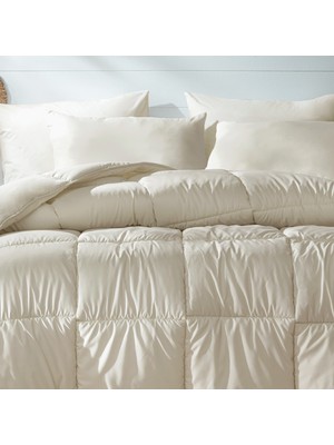 Yataş Bedding Macaron Çift Kişilik Yorgan - Yastık Set - Krem