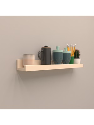 Setli Duvar Rafı 40 cm  Krem ( Mat )