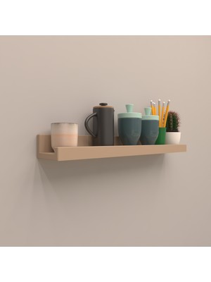 Setli Duvar Rafı 60 cm  Cappicino