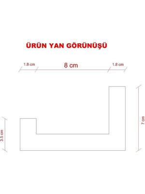 Setli Duvar Rafı 60 cm  Krem ( Mat )