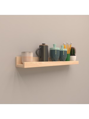 Setli Duvar Rafı 80 cm  Akçaağaç ( Mat )