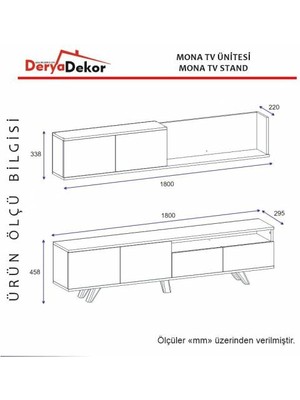 Derya Dekor Mono Tv Ünitesi Beyaz