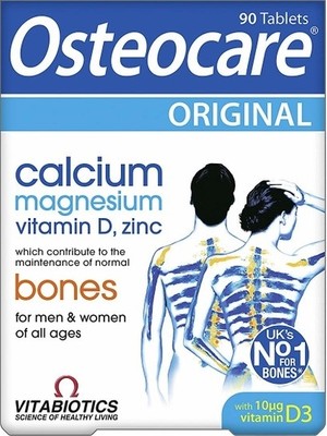Vitabiotics Osteocare 90 Tablet Yetişkinler İçin Kalsiyum ve Vitamin D ile Güçlü Kemik Desteği