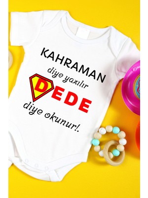 Canestar Özel Tasarım Bebek Zıbın - Çıtçıtlı Body-Zıbın Kahraman Dede