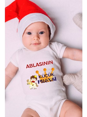 Canestar Özel Tasarım Bebek Zıbın - Çıtçıtlı Body-Zıbın Ablasının Küçük Prensi