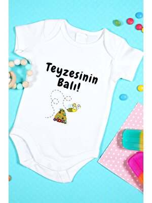 Canestar Özel Tasarım Bebek Zıbın - Çıtçıtlı Body (Teyzesinin Balı)