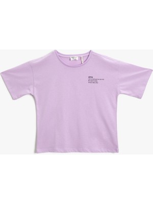 Koton Kız Çocuk Respect Life | Yaşama Saygı - Baskılı Tişört Pamuklu