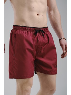 Oksit Alvise Beli Renk Detay Şeritli Basic Erkek Deniz Şortu