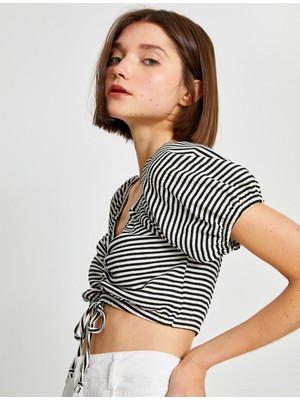 Koton Büzgülü Crop Tişört
