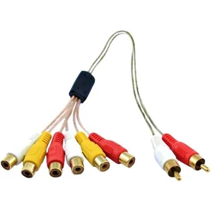 2rca Erkek - 6rca Dişi Kablo 50 cm
