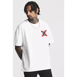 Erkek Oversize Savage Baskılı T-Shirt