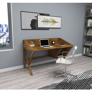 Wood Face Woodface Snow Çalışma Masası 120X60 Doğal Ahşap 2 Gözlü Özel Tasarım Uyumlu Görünüm