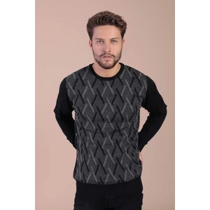 Bisiklet Yaka Superfine Yün Kazak - Siyah