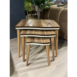 Kaya House 3’lü Zigon Sehpa Mdf Yüzey Gürgen Ayak