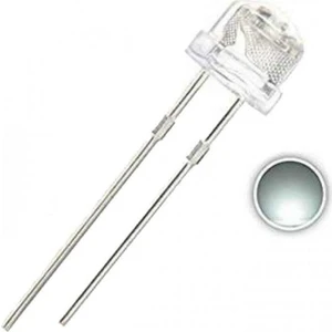 Emay Center 5 Adet - Beyaz Mantar LED 4.8mm Şeffaf