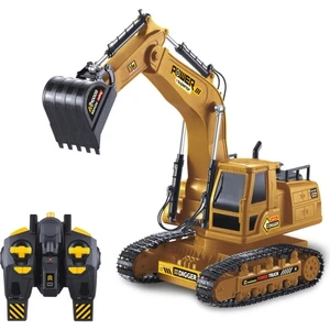 1 - 18 Rc Kamyon Rc Ekskavatör 2.4g Radyo Kontrollü Araba Caterpillar Traktör Modeli Mühendislik Araba Kazma Toprak Ses Oyuncakları Boys İçin - Rc Kamyon (Kahverengi) (Yurt Dışından)