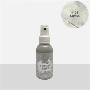 1121 Gümüş Sprey Metalik Kumaş Boyası